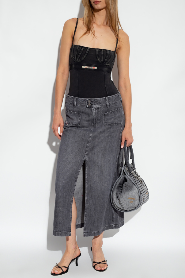 Grey 'DE-YINKA' denim skirt Diesel - SchaferandweinerShops Japan